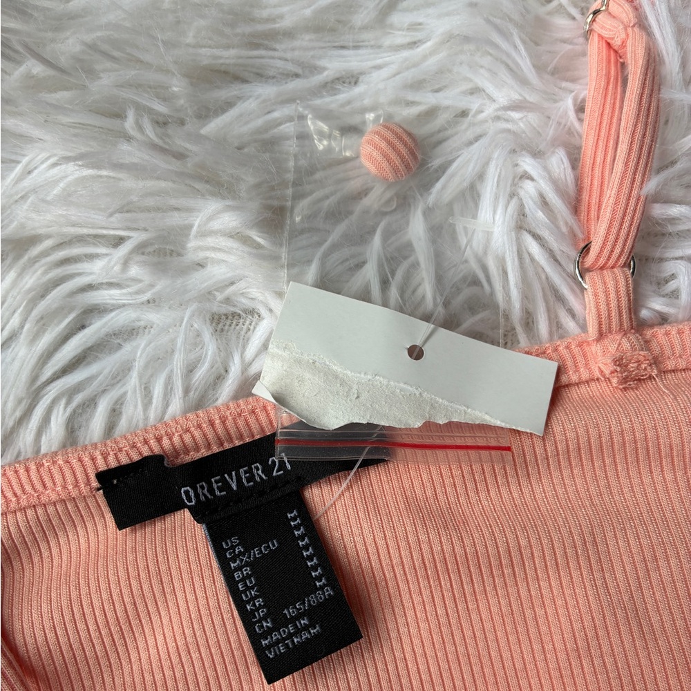 Forever 21 Pink Ribbed Crop Tank Top 💗 - Picture 4 of 6